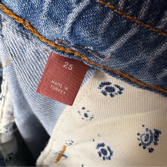 Anthropologie Pilcro Beach Cargo Mid-Rise Barrel Jeans Joggers Size 25 - Picture 8 of 10